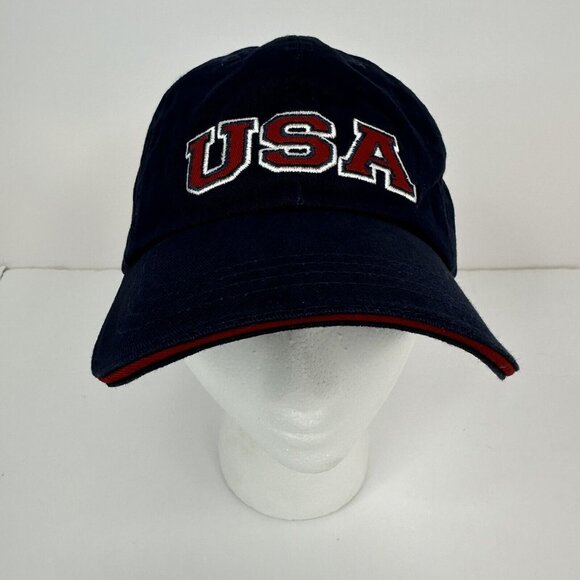 Patriotic Navy Blue USA Theme Baseball Cotton Twill Adjustable Hat - Picture 4 of 9